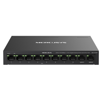 SWITCH 10P DI CUI 8P 10/100MBPS 2P GIGABITMERCUSYS MS110CMP DI CUI 8P POE+ -- ALIM.POE 115W