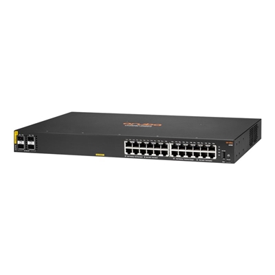 SWITCH HPE JL677A ARUBA 6100 24 PORTE 10/100/1000 POE+ (370W) + 4X 1GB/10GB SFP+ GAR A VITA FINO:07/08