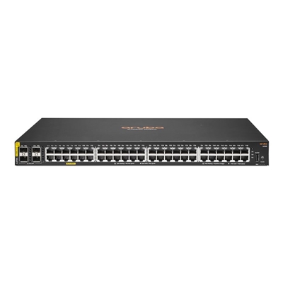 SWITCH HPE JL675A ARUBA 6100 48 PORTE 10/100/1000 POE+ (370W) + 4X 1GB/10GB SFP+ GAR A VITA FINO:07/08