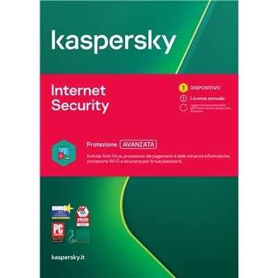 KASPERSKY BOX INTERNET SECURITY 2020 -- 1 DISPOSITIVO (KL1939T5AFS-20SLIM) FINO:29/09