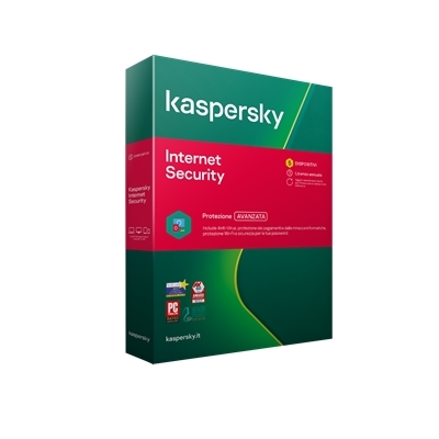 KASPERSKY BOX INTERNET SECURITY 2020 -- 5 DISPOSITIVI (KL1939T5EFS-20SLIM) FINO:31/03