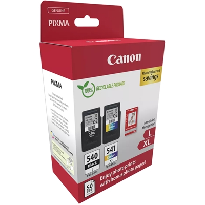CARTUCCIA CANON PG-540L/CL-541XL-áPHOTO 5224B012 NERO/COLOR PERPIXMA MG3250/3550/3650/4250/MX395/455/475/525/535/TS5150/TS5151