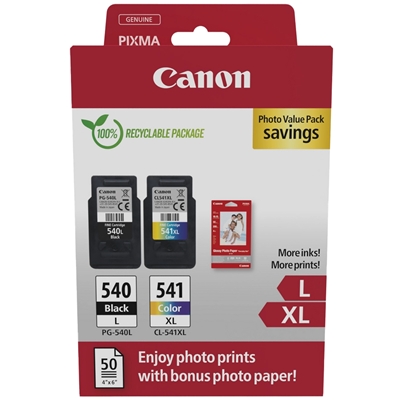 CARTUCCIA CANON PG-540L/CL-541XL-áPHOTO 5224B012 NERO/COLOR PERPIXMA MG3250/3550/3650/4250/MX395/455/475/525/535/TS5150/TS5151