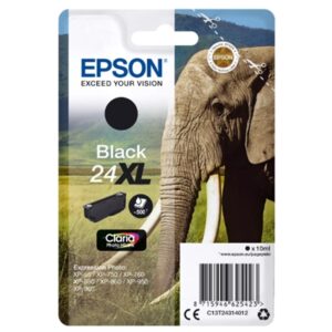 CARTUCCIA EPSON 24XL ELEFANTEC13T24314012 NERO 10 ML PERXP-55/750/760/850/860/960/970