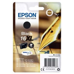 CARTUCCIA EPSON 16XL PENNA E CRUCIVERBA C13T16314012 NERO PER WORKFORCE WF-2010/2510/2520/2530/2540/2630/2650/2660/2750/2790