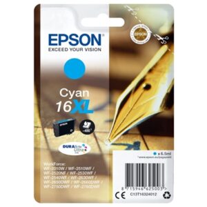 CARTUCCIA EPSON 16XL PENNA E CRUCIVERBA C13T16324022 CIANO RF+AM PER WORKFORCE WF-2010/2510/2520/2530/2540/2630/2650/2660/2750