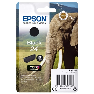 CARTUCCIA EPSON 24 ELEFANTEC13T24214012 NERO 5