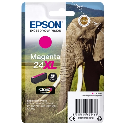 CARTUCCIA EPSON 24XL ELEFANTEC13T24334012MAGENTA8