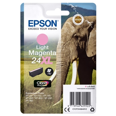 CARTUCCIA EPSON 24XL ELEFANTEC13T24364012MAGENTA CHIARO8