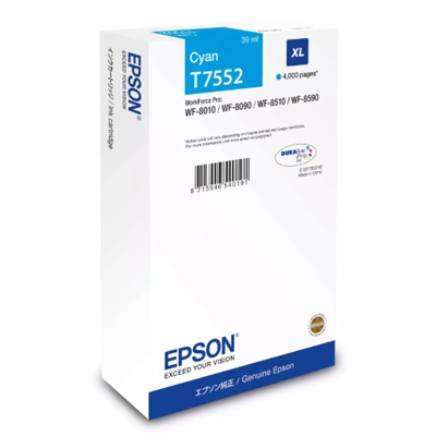 CARTUCCIA EPSON T7552CIANO XLC13T75524N PER WF-8XXX SERIES
