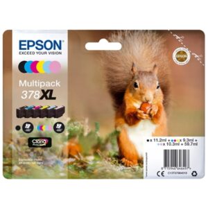MULTIPACK EPSON 378XL SCOIATTOLO C13T37984010 6 COLORI CAPACITA ELEVATA X XP-15000