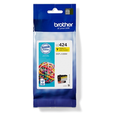 CARTUCCIA BROTHER LC424Y GIALLO 750 PGG X DCP-J1200W/DCP-J1200WE