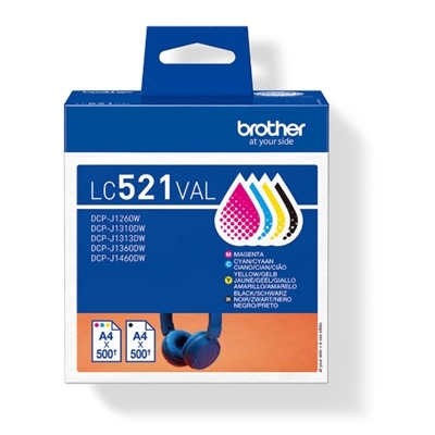 MULTIPACK BROTHER LC521VAL 4 CARTUCCE (NERO