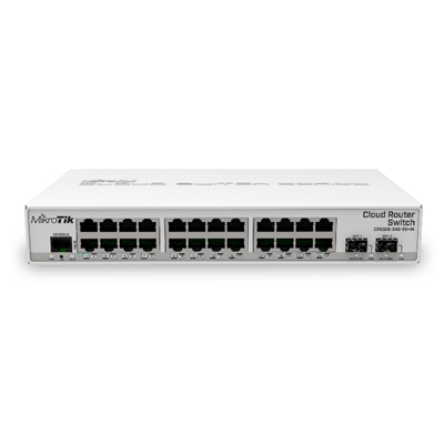 SWITCH MIKROTIK CRS326-24G-2S+IN 24P. GIG + 2P. SFP+ ROUTEROS/SWITCHOS