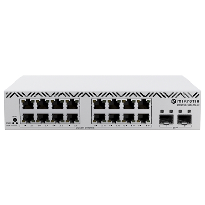 SWITCH MIKROTIK CSS318-16G-2S+IN 16P. GIG + 2P UPLINK SFP+ 10G PER RACK DA 10/19