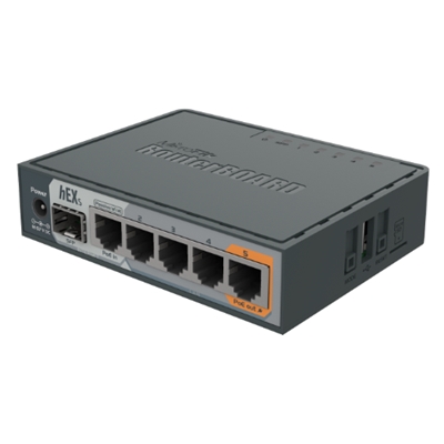 ROUTER MIKROTIK RB760IGS HEX S 5P. GBPS 1P. SFP 256MB