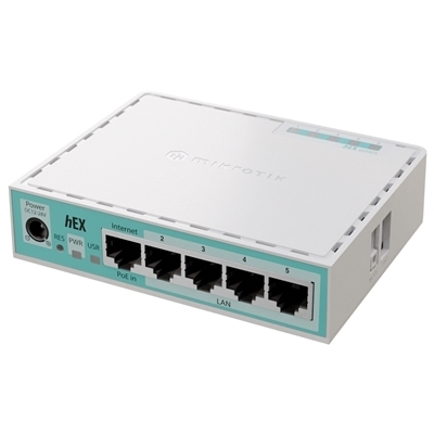 ROUTER MIKROTIKE50UG HEX (VERSIONE 2024)5P 1G-1P. USB2.0 A-512MB