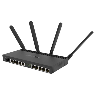ROUTER MIKROTIK RB4011IGS+5HACQ2HND-IN 10P. GBPS + 1 SFP+ 1GB QUAD C. 1.4GHZ 802.11AC