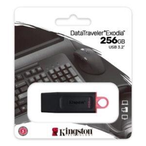 FLASH DRIVE USB3.0 256GB KINGSTON DTX/256GB EXODIA NERO