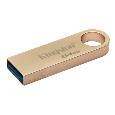 FLASH DRIVE USB3.264GB KINGSTON DTSE9G3/64GB ULTRA SLIM METAL CASE GOLD READ:220MB/S
