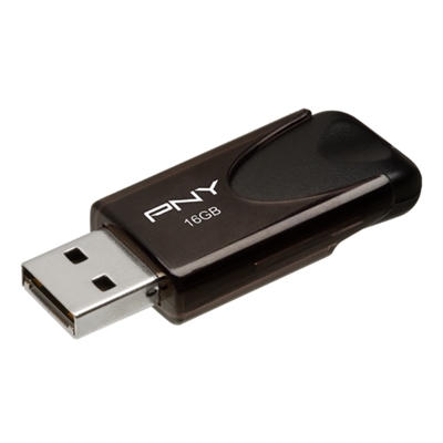 FLASH DRIVE USB 2.0 16GB PNY ATTACH+ë 4 FD16GATT4-EF NERO