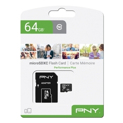 MICRO SECURE DIGITAL64GB PNY P-SDU64G10PPL-GE CLASS 10 PERFORMANCE PLUS