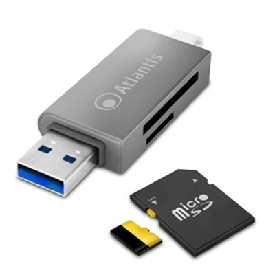 CARD READER ESTERNO USB E USB_C ATLANTIS P005-CR32 ALL-IN-ONE CAPACIT+Ç MASSIMA DI LETTURA 2TB