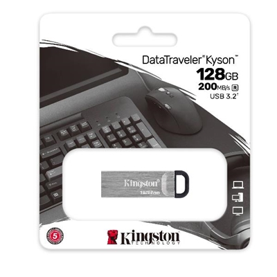 FLASH DRIVE USB3.0 128GB KINGSTON DTKN/128GB KYSON METAL CASE SILVER