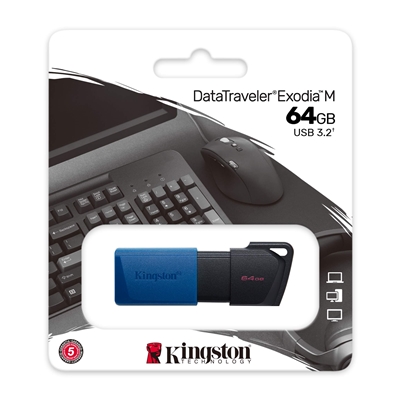FLASH DRIVE USB3.2  64GB KINGSTON DTXM/64GB EXODIAM NERO+BLU
