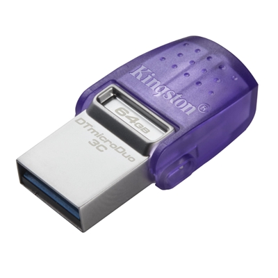 FLASH DRIVE MICRODUO USB3.1+USB-C  64GB KINGSTON DTDUO3CG3/64GB READ: 200MB/S