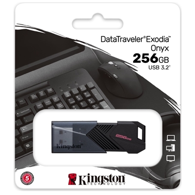 FLASH DRIVE USB3.2 256GB KINGSTON DTXON/256GB EXODIA ONYX NERO