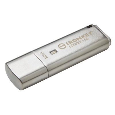FLASH DRIVE USB 3.232GB KINGSTON IKLP50/32GB - IRONKEY LOCKER+ 50 - ENCRYPTION AES READ:145MB/S-WRITE:115MB/S