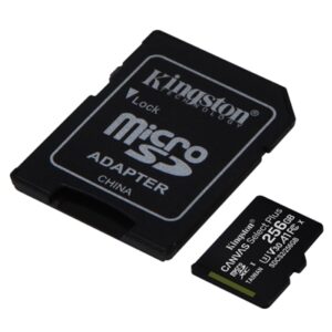 MICRO SECURE DIGITAL 256GB SDCS2/256GB CLASS10 UHS-I 100MB/S + ADATTATORE CANVAS SELECT KINGSTON