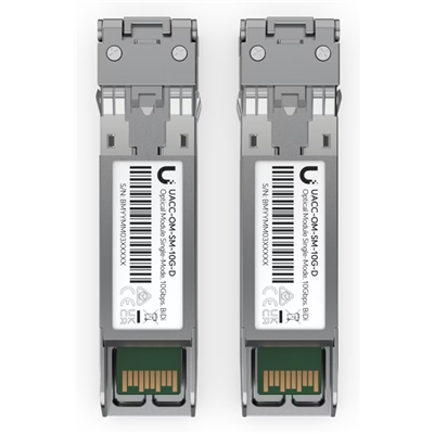 MODULO FIBRA SFP MONOMODALE UBIQUITI UACC-OM-SM-10G-D-210KM 10 GBPS SFP+ ARGENTATO