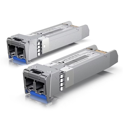 MODULO FIBRA SFP MONOMODALE UBIQUITI UACC-OM-SM-10G-D-210KM 10 GBPS SFP+ ARGENTATO