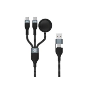 CAVO USB 3 IN 1 1.5MT CONCEPTRONIC ETTA08B15 RICARICA RAPIDA USB-C-CARICAB.PER APPLE WATCH USB2.0 5A