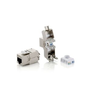 JACK KEYSTONE SCHERMATO PREMIUM CAT.6A EQUIP 767221 13-32 TOOLFREE CONNETTORE LSA