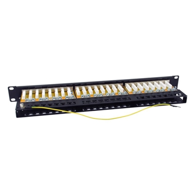 PATCH PANEL NERO SCHERMATO 1UEQUIP 326626 48 PORTE CAT.6A -CLASSE EA-EAN:4015867237588