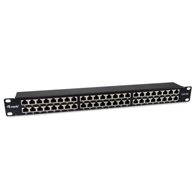PATCH PANEL NERO SCHERMATO 1UEQUIP 326626 48 PORTE CAT.6A -CLASSE EA-EAN:4015867237588