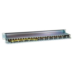 PATCH PANEL NERO SCHERMATO 1UEQUIP 326625 24 PORTE CAT.6A -19-EAN:4015867207642