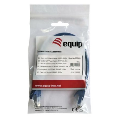 CAVO RETE CAT.6 U/UTP BLU NON SCHERMATO 20MT EQUIP 625439- EAN:4015867172377