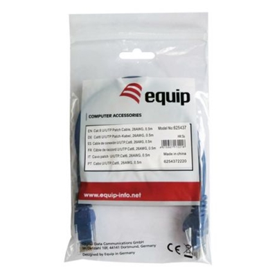 CAVO RETE CAT.6AU/UTP BLU 3MT EQUIP 603034- EAN:4015867230268