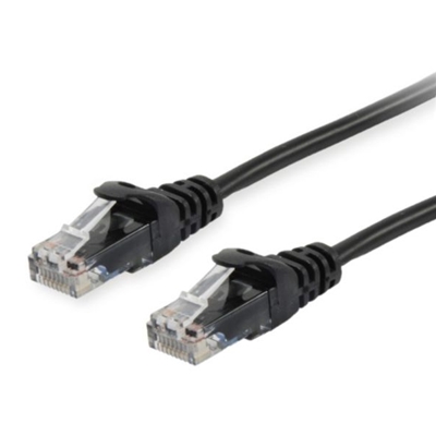 CAVO RETE CAT.6AU/UTP NERO 1MT EQUIP 603052- EAN:4015867230336
