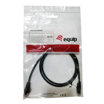 CAVO RETE CAT.6 U/UTP NERO NON SCHERMATO 1.5MT EQUIP 625494- EAN:4015867234426