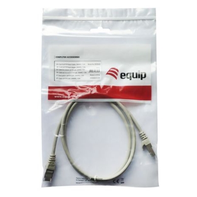 CAVO RETE CAT.6 S/FTP GRIGIO NON SCHERMATO 5MT IN RAME EQUIP 605504- EAN:4015867163122