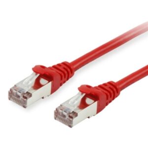 CAVO RETE CAT.6 S/FTP ROSSO SCHERMATO 0.25MT IN RAME EQUIP 605523- EAN:4015867165560