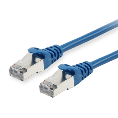 CAVO RETE CAT.6 S/FTP BLU SCHERMATO 0.25MT IN RAME EQUIP 605533- EAN:4015867165577