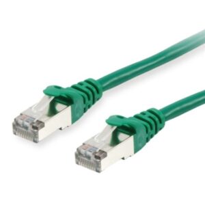 CAVO RETE CAT.6 S/FTP VERDE SCHERMATO 0.25MT IN RAME EQUIP 605543- EAN:4015867165584