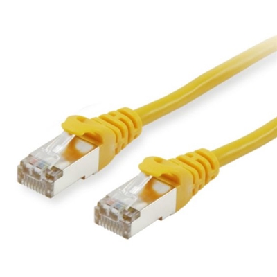 CAVO RETE CAT.6 S/FTP GIALLO SCHERMATO 0.25MT IN RAME EQUIP 605563- EAN:4015867165591