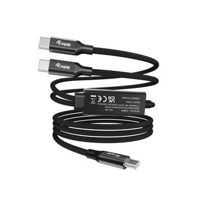 CAVO DI RICARICA USB-C A Y EQUIP 128895 1.5MT PD140W NERO EAN: 4015867243664